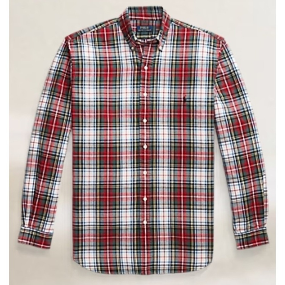 Polo Ralph Lauren Long Sleeve Brush Plaid Button-Down Shirt Mens Size 2XLT NWT